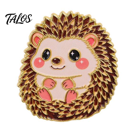 Metal Lapel Pin Enamel Animal Brooch Pin, Bear Penguin Fox Dog Hedgehog Badge, Clothes Decorative Pins Men Women Alloy for Coats Sweaters Scarves