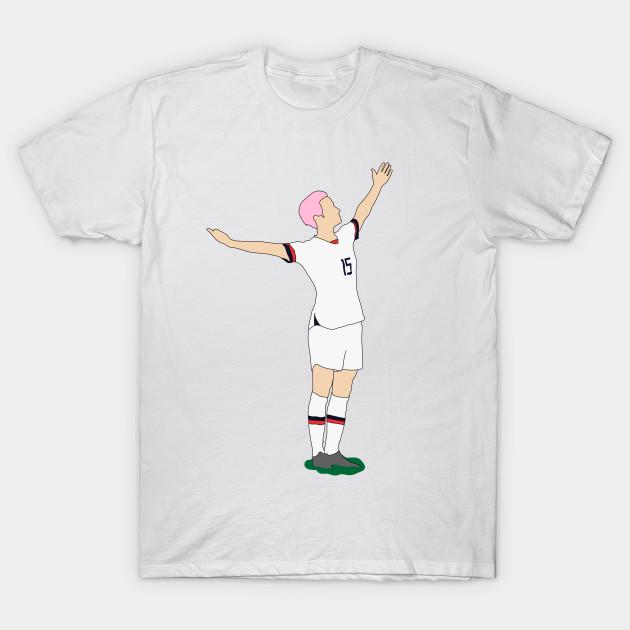Men Black Print T-shirt Rapinoe Celebration No-Cut Transfer Paper Print Cotton Tshirt 2XL белый