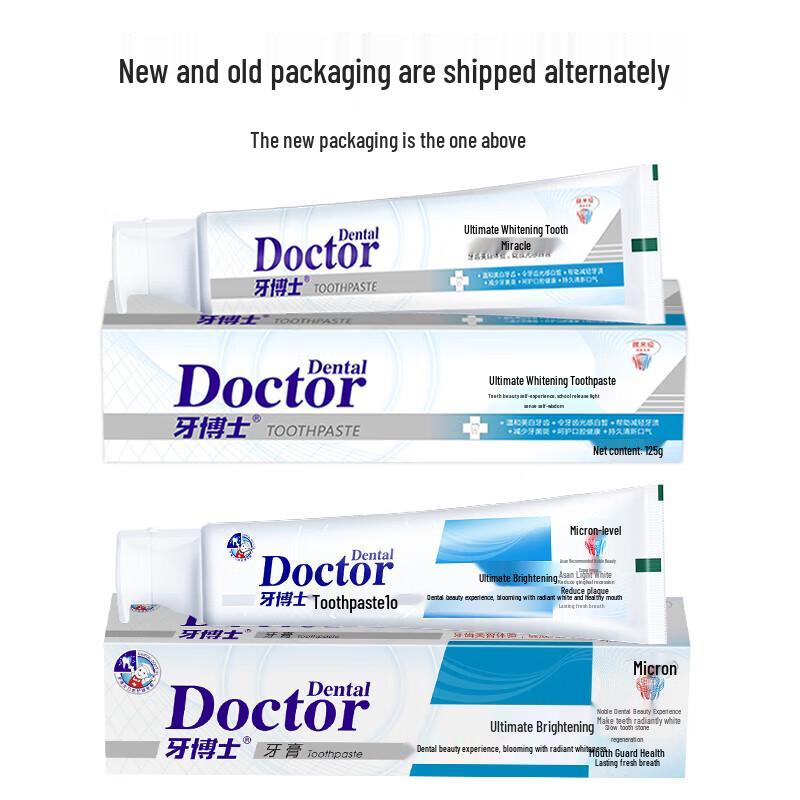 Dr. White Ultimate Whitening & Spearmint Toothpaste (3 x 125g)