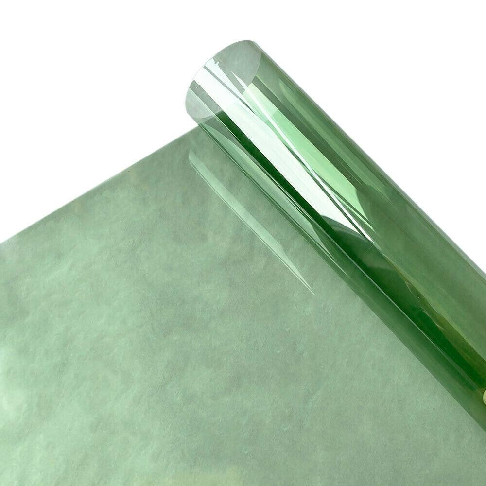 Transparent Fönsterfilm Flerfärgad Solton Självhäftande Dekor av Färgat Glas Vinylrulle DIY A4 20/40*120CM