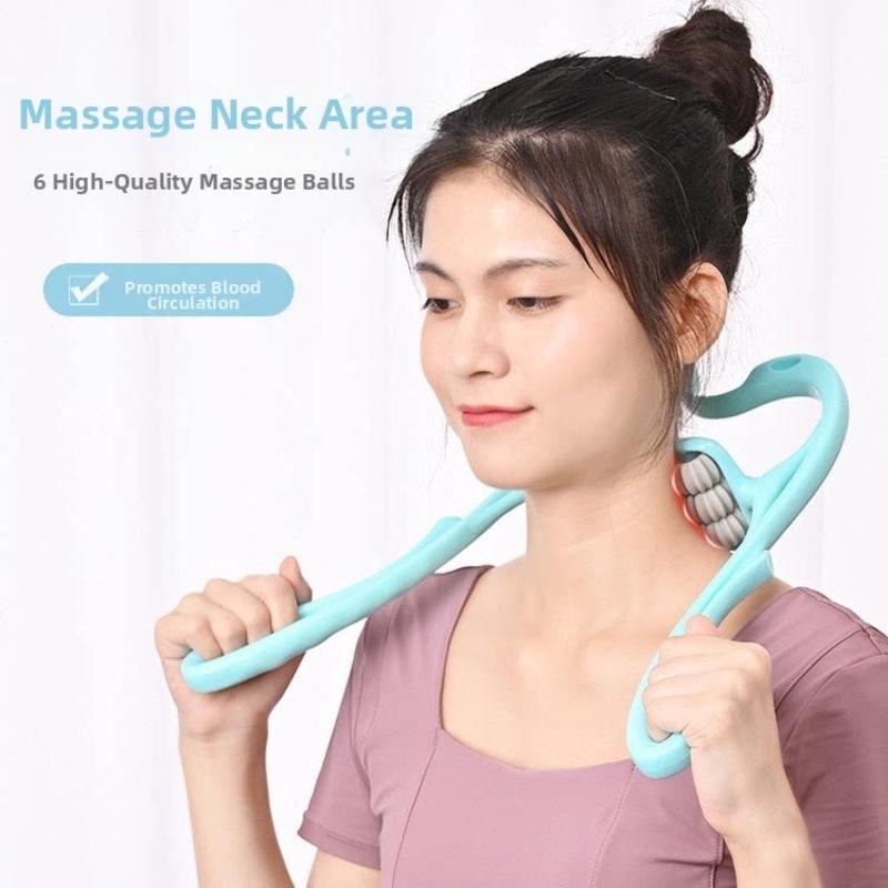 Handheld Neck And Shoulder Massager With 6 Balls, Relaxes Neck, Shoulders, And The Entire Body