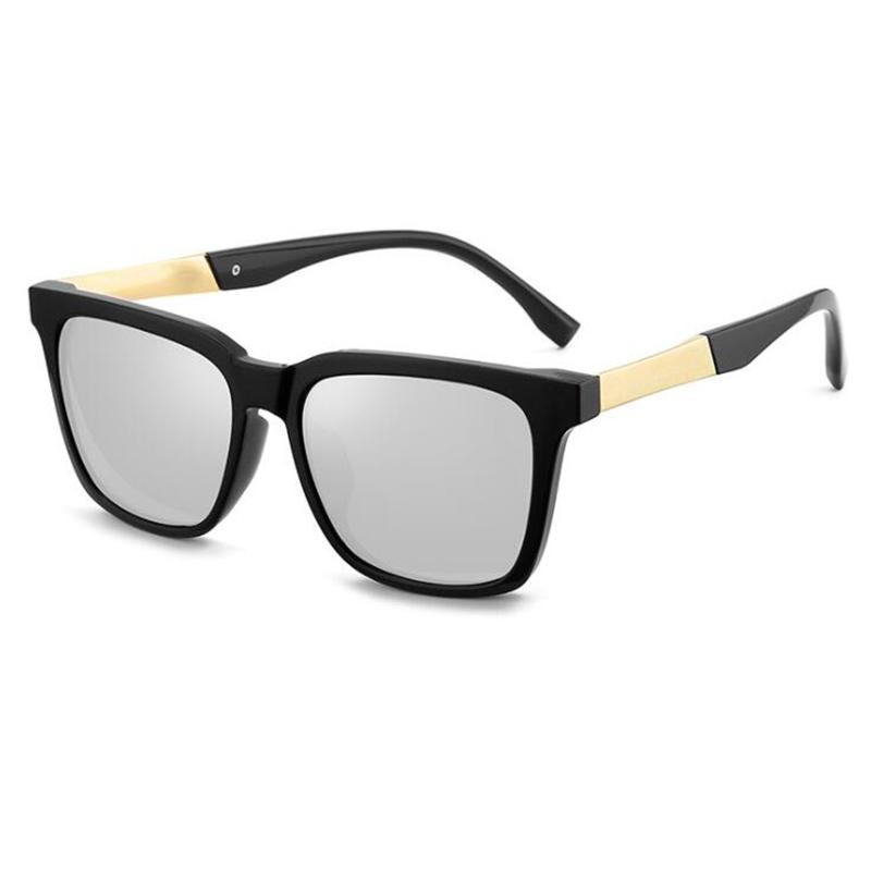 Damen Retro Myopie-Linse Quadratische Sonnenbrille Herren Metall Fahrer Korrekturbrille Damen 0 -0,5 -0,75 -1,0 Bis -6,0