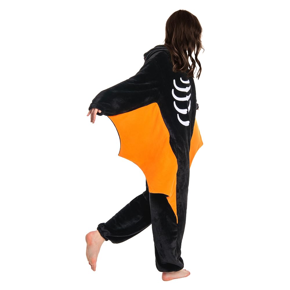 OLAOLA Bat Kigurumi Pajamas for Bat Cosplay Halloween Animal Warm and Perfect for Parties and Cold Weather Protection Adults, Costume, Costume,