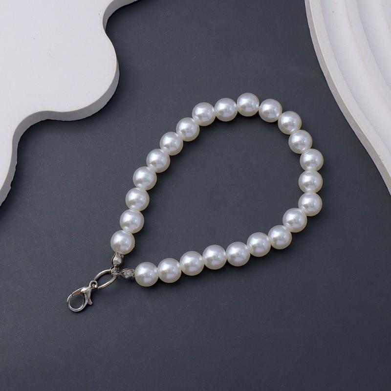 Anti-Drop Mobile Phone Chain Hanging Cord Keychains Beaded Pearl Lanyard Anti-Lost Keyrings Phone Case Chain Jewelry Gifts