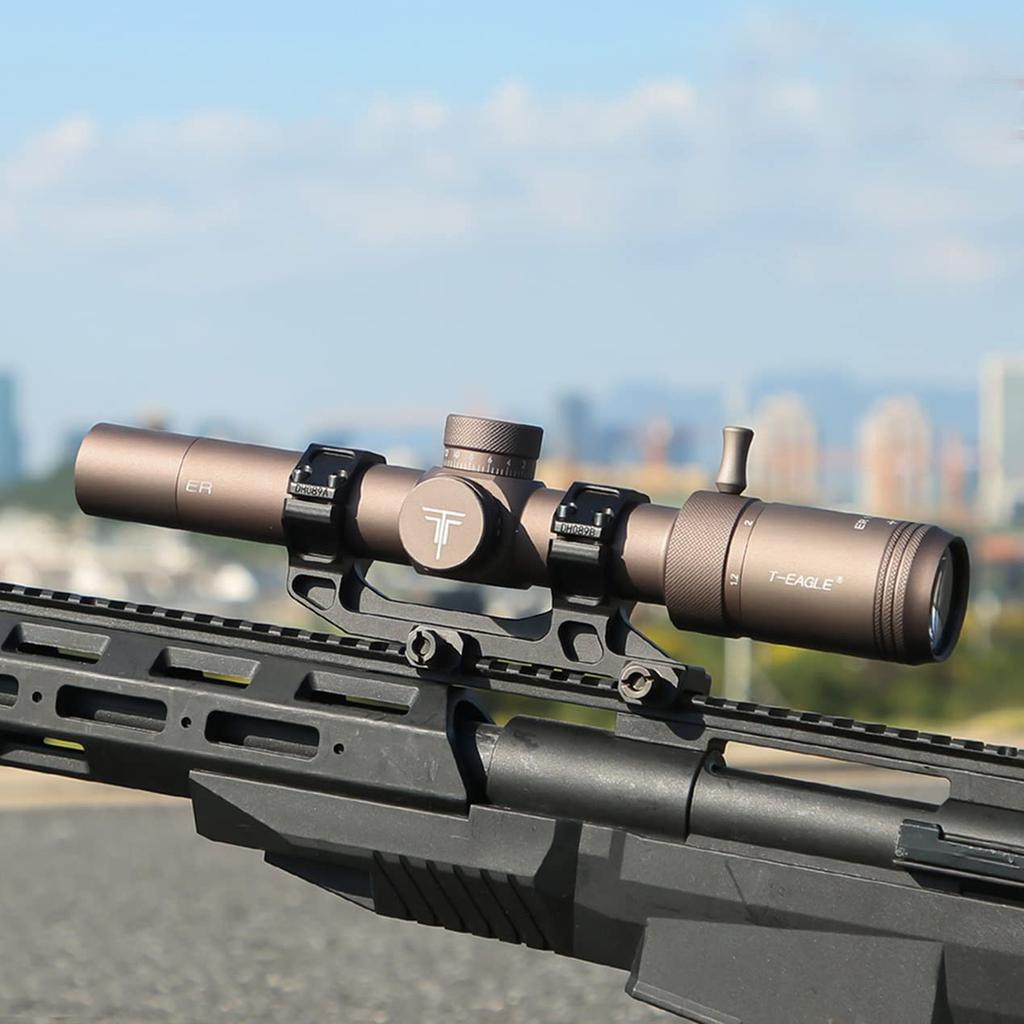 T-EAGLE 1.2-6x24IRHK-DE Variable Magnification Short Scope Mil-Dot (with One-Piece Mount)