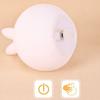 Silicone LED Night Light, Cute Rabbit Nursery Lamp, Tap Control 7-Color Breathing Light for Children, USB Rechargeable