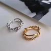 925 Sterling Silver Double Layer Retro Chain Open Ring - Fashionable and Unique Index Finger Band