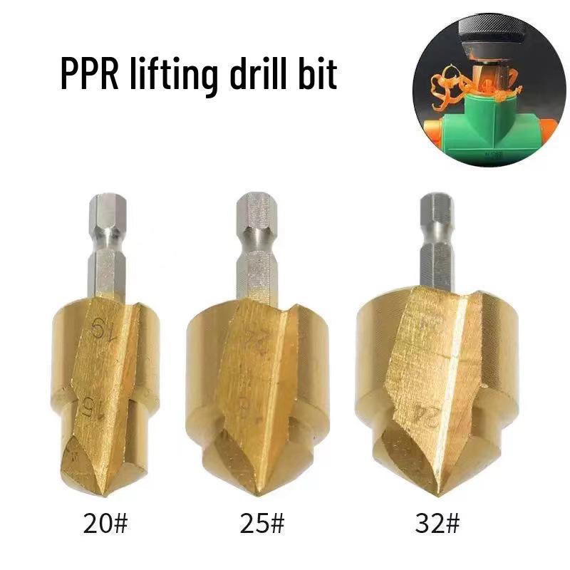 Sechskant-Zweischneiden-PPR-Reibbohrer, 20/25/32mm Stufe, Mehrschicht-Ansenker für Wasserleitungen