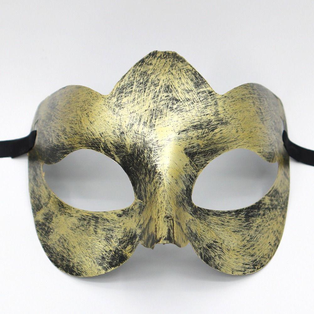 Retro Halloween Masks Plastic Half Face Mask Stage Performance Props Jazz Flat Head Mask Women