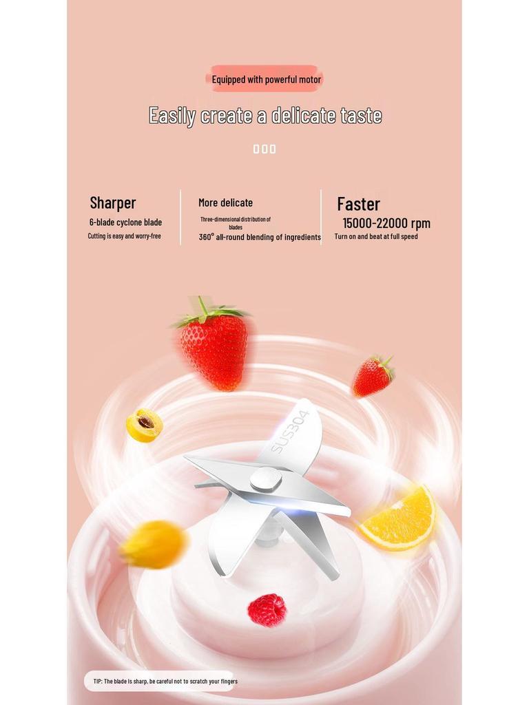 Tragbarer Multifunktionaler Elektrischer Entsafterbecher - Ideal für Studentenwohnheime und Reisen