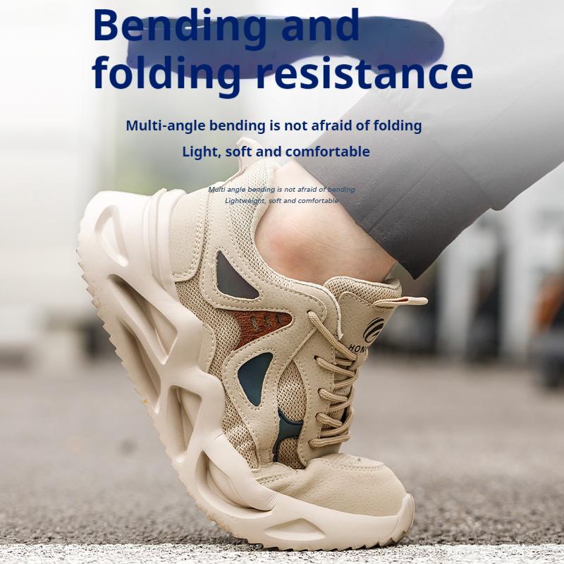 Safety Shoes Men Anti-Smash Anti-Puncture Work Shoes Fashion Men Sport Shoes Security Protective Boots Men Steel Toe Work Boots