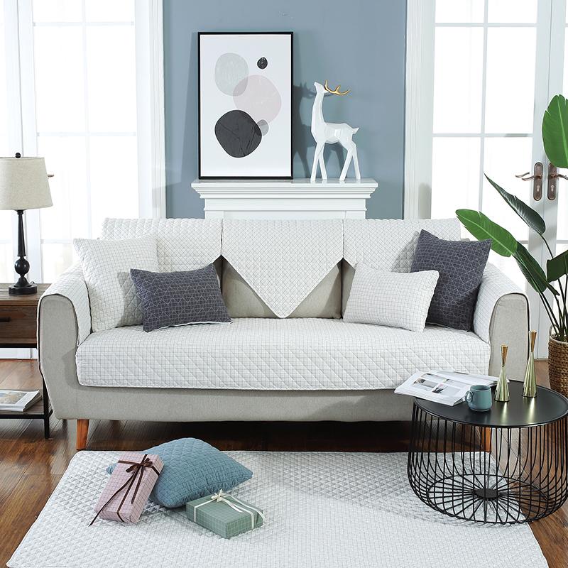 1PC Plaid Cotton Sofa Cover European Style Soft Slip Resistant Slipcover Seat Couch Cover Sofa Towel For Living Room Decortion