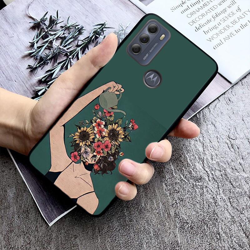 

Чехол для телефона Flower Girl Art для Moto G84 G22 G32 G42 G52 G62 G53 G72 G60 G60S G100 G10 G20 G30 G13 G50 G 5G G Pure Moto G53