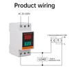 2 in 1 35mm Din Rail Voltmeter Ammeter AC 20-500V 100A Multi-function AC Voltmeter Voltage Amps Meter Built-in Transformer