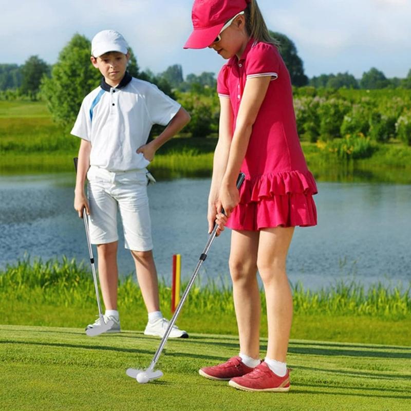 Foldable Golf Practice Putter Rusts Resistant Aluminum Double Hand Orientation for Golf Enthusiasts
