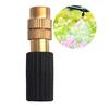 Three-Way Atomizing Nozzle Set Brass Misting Nozzles with Drip Irrigation Connector Adjustable Drip Irrigation Mister Set for Garden Patio Greenhouse