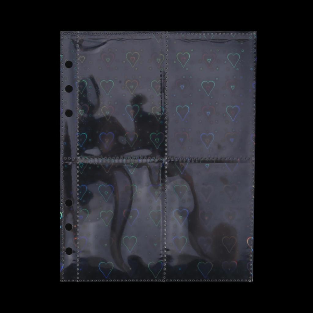 10pcs 4 Grids Photo Album Inner Pages A5 Kpop Binder Photocard Holder Photo Card Loose Leaf Idol Card Collect Book Refill Page