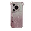 Cute Cartoon Bear Oblique Span Lanyard Suitable for Huawei Pura70pro Electroplated Mobile Phone Case Mate60 Three-dimensional Women