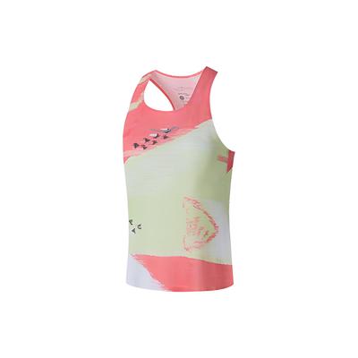 Printed Color Block Round Neck Sleeveless Sports Tank Top Women Tops Sail-White SC1239062-1