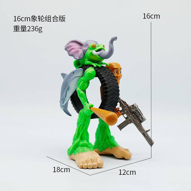 @New Tung Tung Tung Sahur Tralalero Tralala Italian Brainrot Monster Fusion Edition Anime Action Figure Cartoon Ornament Toys