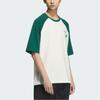 Adidas Graphic Raglan T-Shirt Comfortable Sports Casual Loose Short Sleeve Round Neck T-Shirt Men Tops Han-Jade-White Forest-Green KC3370