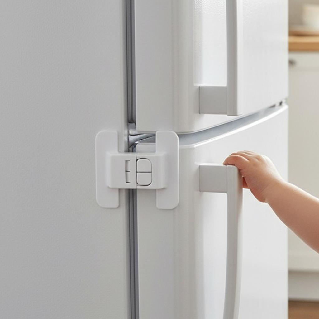 Refrigerator Door Auto Lock Safety Drawer Closer Baby Proofing ABS Material Anti-Open Drawer Closer For Baby Children Protection
