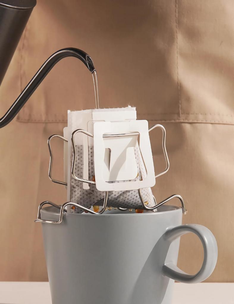 Collecte De TO-BE Drip Coffee Holder, Coffee Dripper Equipment, Coffee Filter, Stainless Steel, Durable Drip Stand for Drip Bags, Easy To Use, Fits