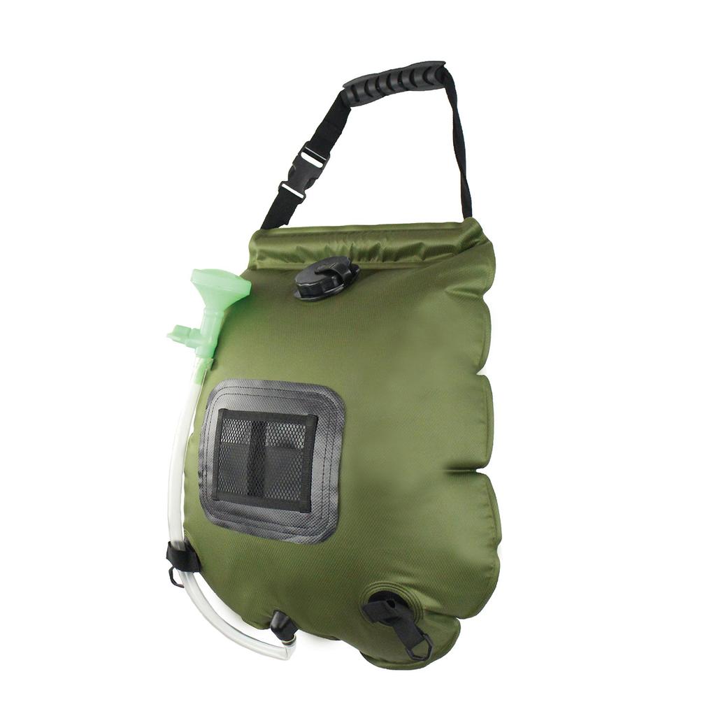 Outdoor Portable Shower Bag 20L Solar Heated Camping Shower Bag Removable Bath Water Storage Bag