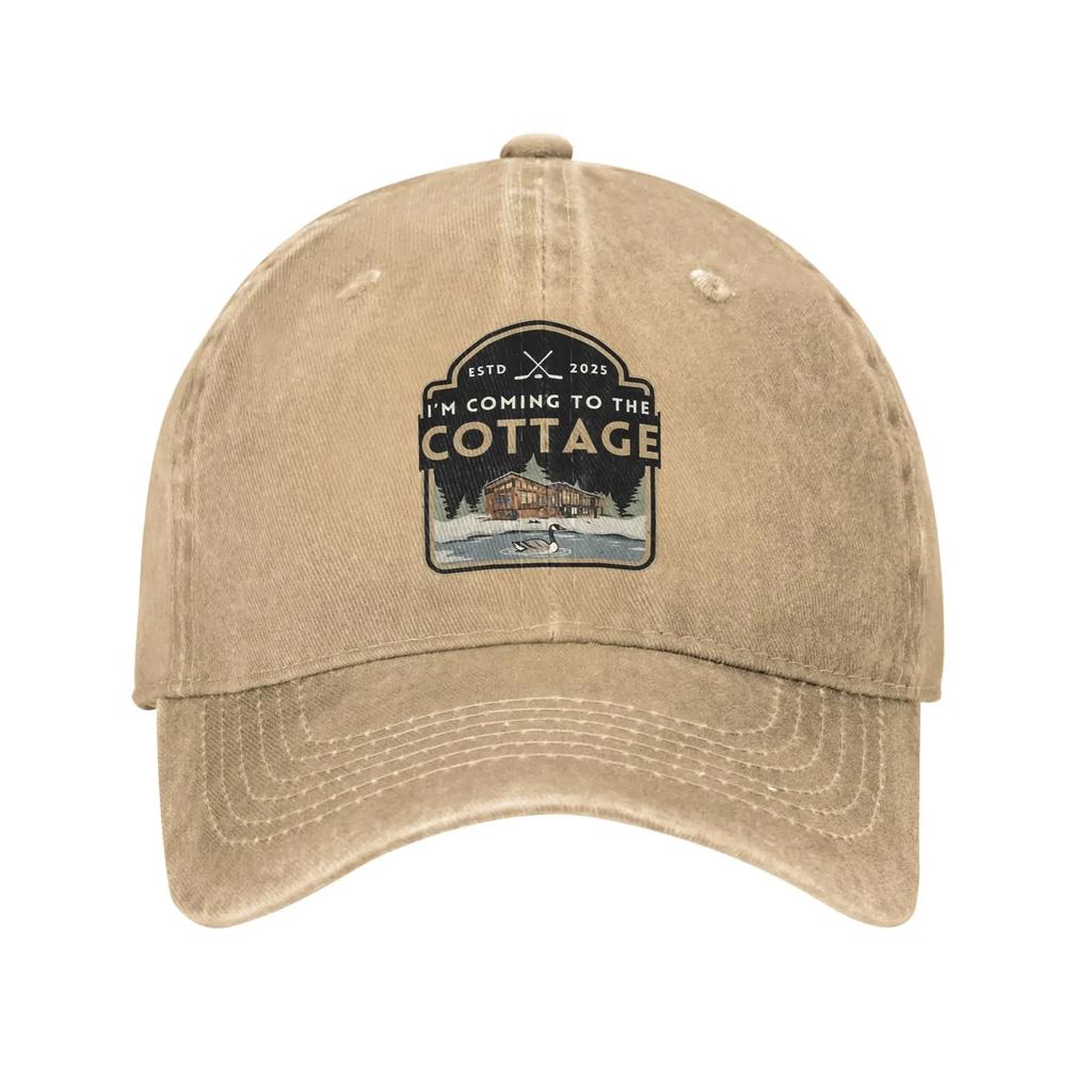 Were coming to the cottage Heated Washed Baseball Cap yk Cute Sun Hip Hop Hats Summer Unisex Women Hunting Camping Baseball Caps