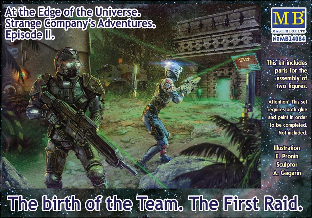 Master Box 1/24 Scale Plastic Model Kit MB24084: Strange Friends At the End of the Universe Series 2: Team Birth and First Attack