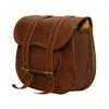 Handmade Goat Leather Motorcycle Saddlebags Vintage Biker Panniers - 2pc Set