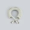 304 Stainless Steel Shower Head with Retractable Soft Hose and Gray Telephone-Style Elastic Tube