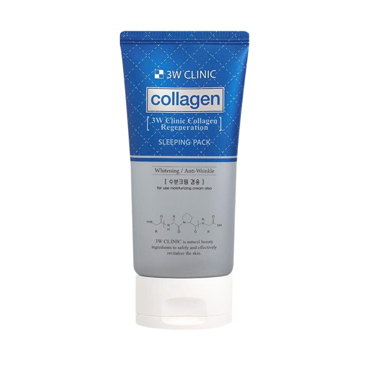 

3W Clinic Collagen Regeneration Sleeping Pack 120ml - Overnight Firming & Brightening Mask, Intensive Moisturizing Anti-Wrinkle Treatment