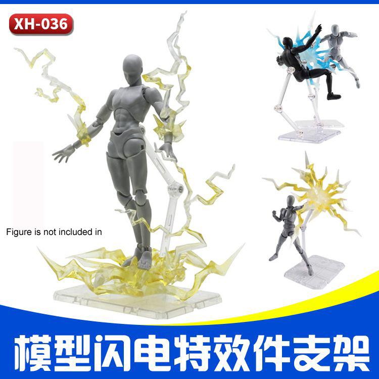 Blitz-Spezialeffektteil für EFFECT IMPACT 1/6 Figur Photoelektrischer Effekt Schwarz Transparent Gelb Lila Schwarz Blau