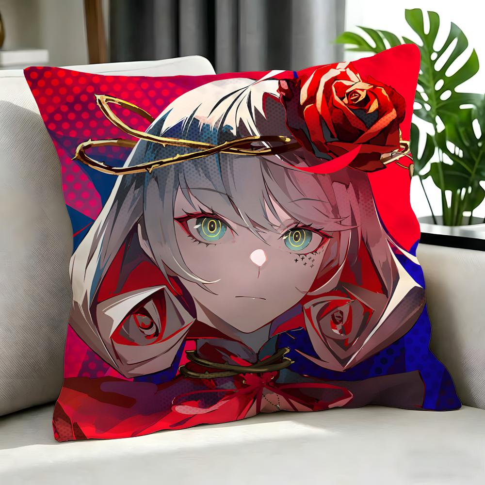 Anime Takt Op. Destiny Cushion Cover Cushion Cover Set 4Pcs 50X50 45X45 40X40 Pillowcase Decorative Sofa Home Decor
