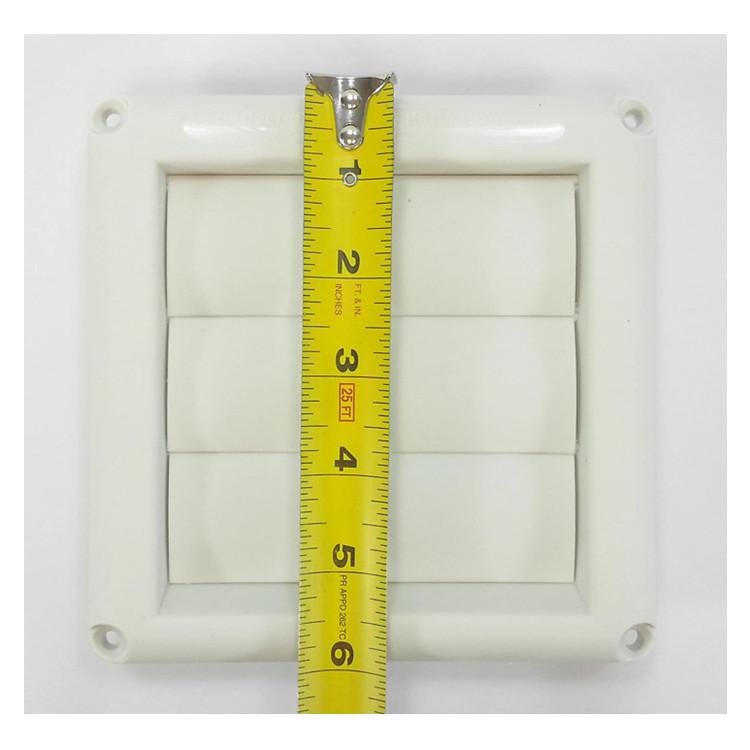 4-Inch Exterior Wall Vent with Movable Shutter for Air Conditioning