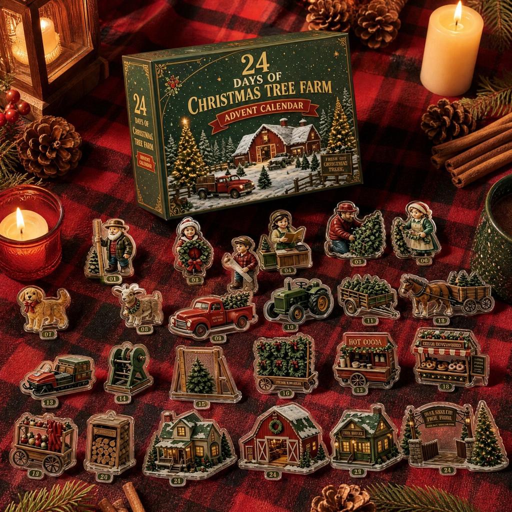 2D vánoční adventní kalendář s překvapeními pro odpočítávání svátků