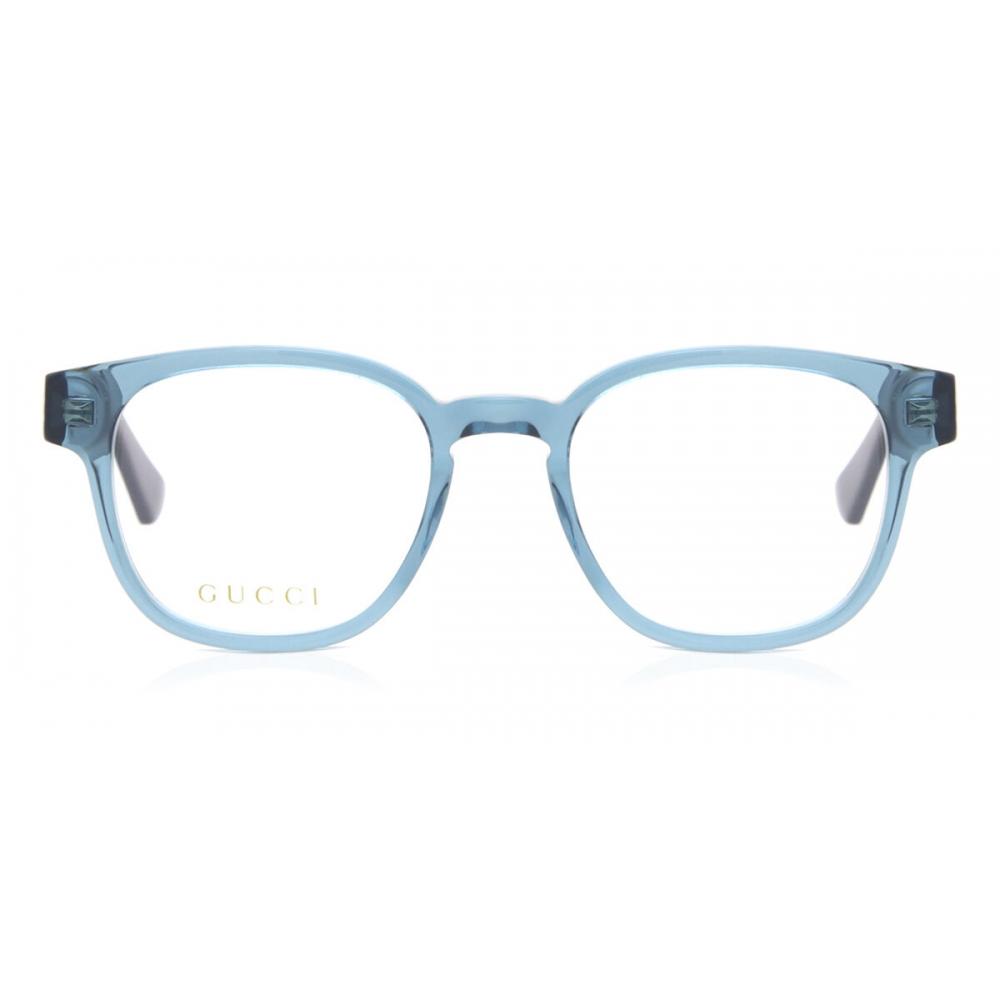 

Gucci Gg0927o 006 Men Eyeglasses Transparent Blue/49
