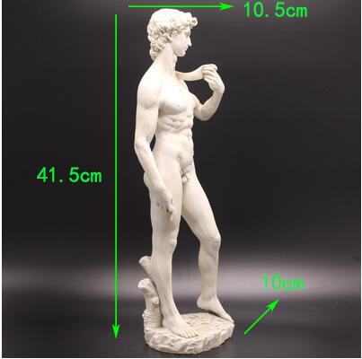 

European Resin Character David Statue Figurines Decoration Home Livingroom Table Ornaments Hotel Office Desktop Sculpture Crafts