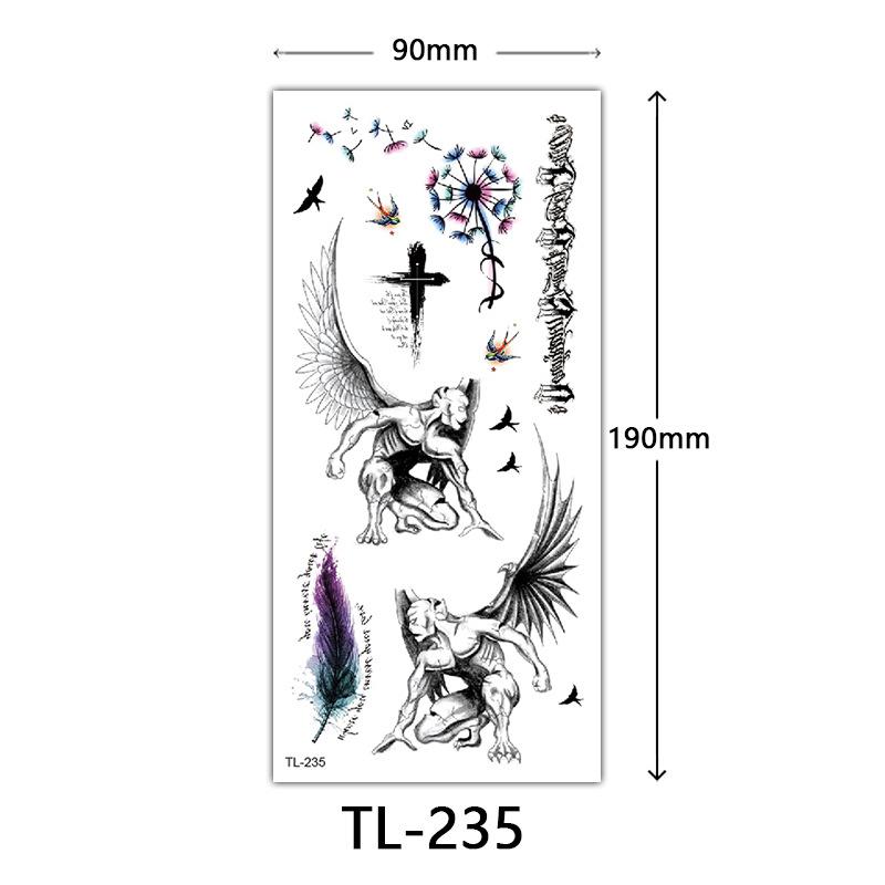 Flower Tattoo Stickers, Color Sketch Tattoo Stickers, English Letters, Wedding Photography Tattoo