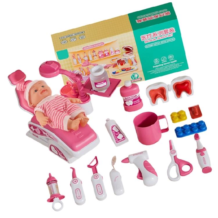 Children Pretend Play Doctor Dentist Kits with Realistic Doctor Tools and Accessories for Preschool Kids Fun Learning