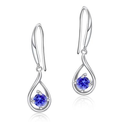 Naniwaai Beliebter Geburtsstein-Tropfen, hypoallergen, 18 Karat Gold, Brachila-Plattierung, 925er Haken, Hochzeitsschmuck, Pendelschmuck, Damenohrringe, Ohrhänger,