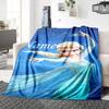 Custom Name Elsa's Magical Sparkle Blanket for Couch & Bed, Plush Cozy Fuzzy Blanket Super Soft & Warm Blankets for Fall and Winter. 0908308