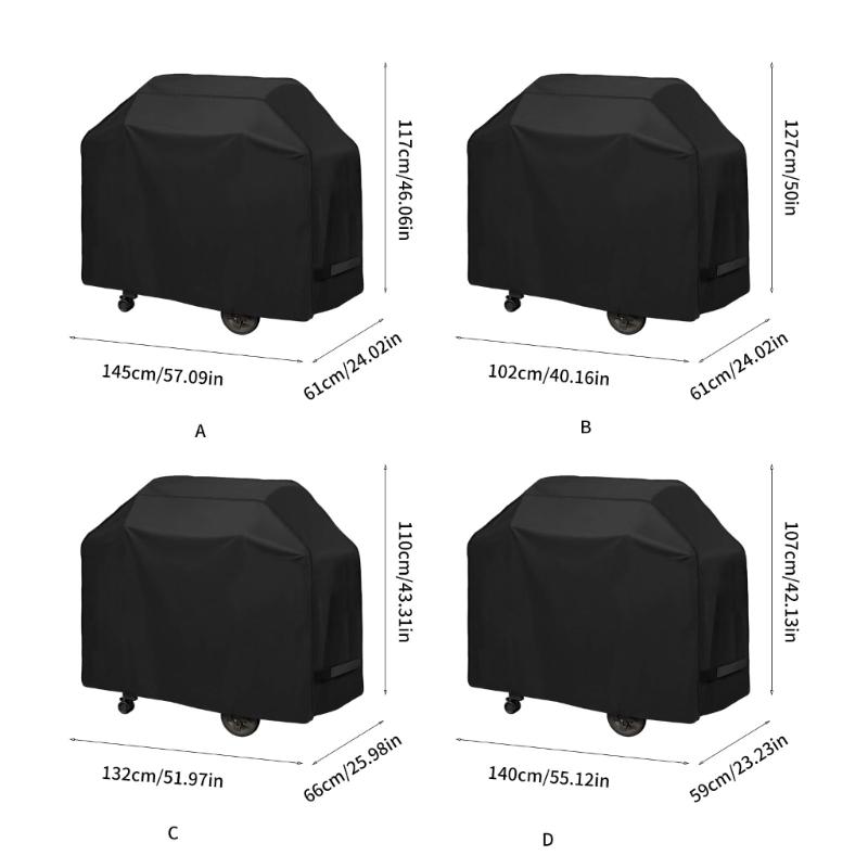 Waterproofs Heavy Duty Grill Cover Outdoor Barbecue Cover Dustproof BBQ Protective Case Universal Outdoor Grill Cover