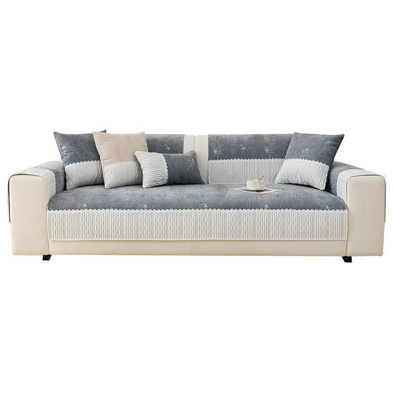 Chenier Sofa Cushion, All-Season Non-Slip Seat Cushion, High-End French Cream Wind Sofa Cover, Backrest Cover