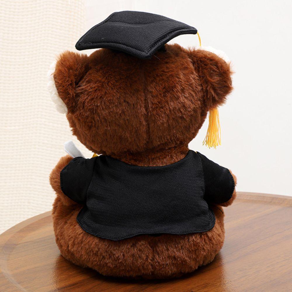 Stuffed Soft Graduation Bear Doll 25cm Sitting Bear Doll New Plush Dr. Bear  Graduation Gift