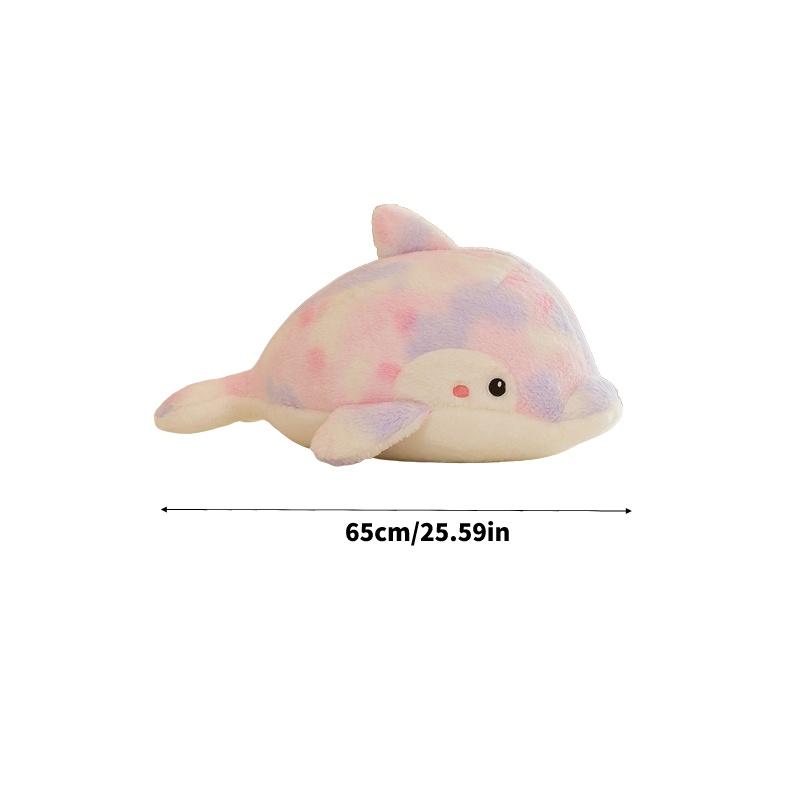 Camouflage Dolphin Plush Toy Stuffed Animal Pillow Gift For Kids, 80cm