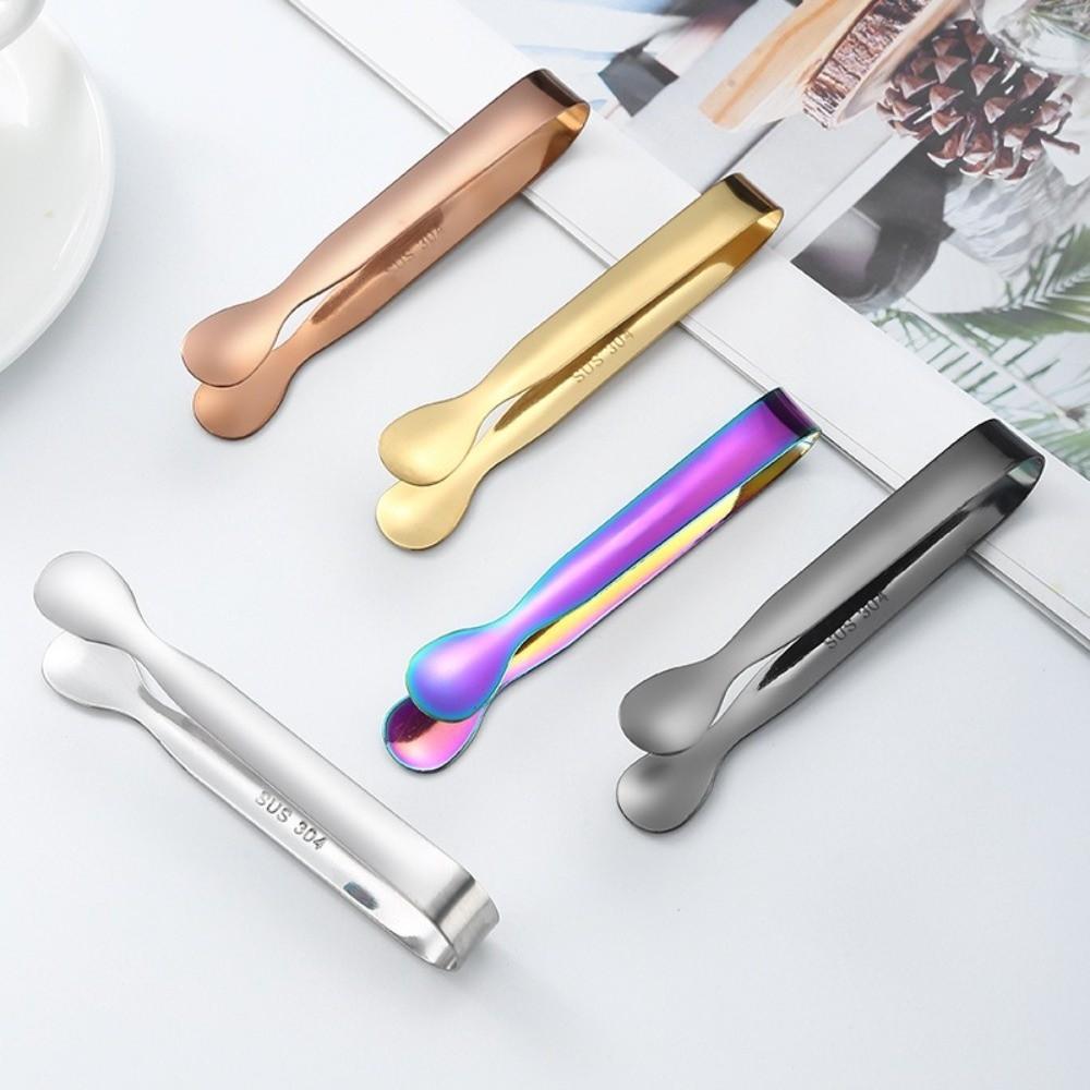 Stainless Steel Ice Tongs Non Slip Ice Clamp New Sugar Cube Tongs  Kitchen Accessories