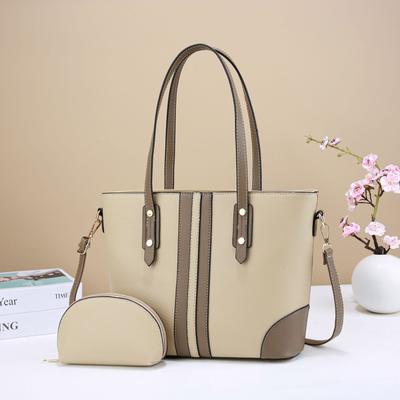 Neue Damentasche atmosphärische Handtasche Mutter-Kind-Tasche Textur Schultertasche großes Fassungsvermögen Kontrastfarbentasche