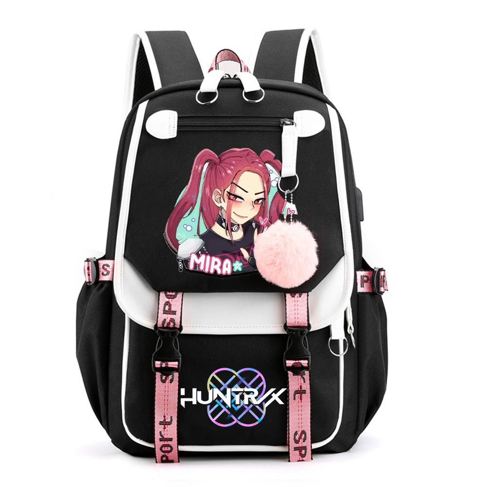 Anime Cartoon K-Pop Printed Backpack Schoolbag for Teenager Student Girl Boy Bookbag Large Capacity Waterproof Travel Bag Kid Gift Rucksak